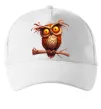 Кепка Кумедна сова на гілці Белый фото