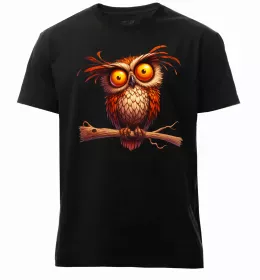 Мужская премиум футболка Сова бохо Белый фото