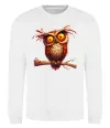 Свитшот Кумедна сова на гілці Белый фото