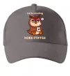 Кепка Owl be needing more coffee Серый фото