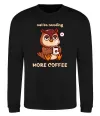 Свитшот Owl be needing more coffee Черный фото