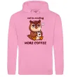 Женская толстовка (худи) Owl be needing more coffee Розовый фото