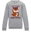 Дитячий світшот Owl be needing more coffee Сірий меланж фото