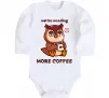 Дитячий бодік Owl be needing more coffee Білий Дитячий бодік Owl be needing more coffee Білий фото