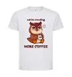 Дитяча футболка Owl be needing more coffee Білий фото
