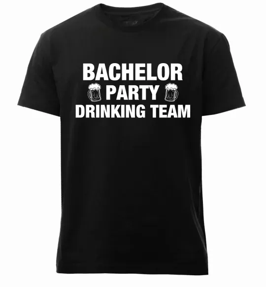 Чоловіча преміум футболка Bachelor party drinking team Чорний фото
