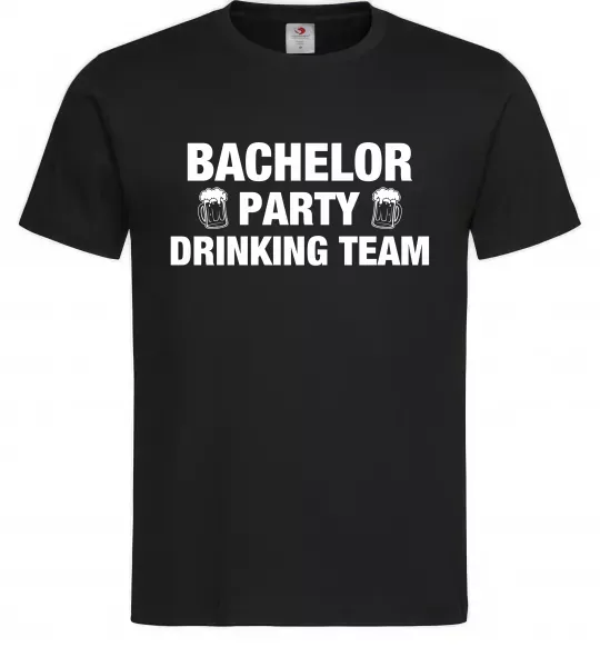 Чоловіча футболка Bachelor party drinking team Чорний фото