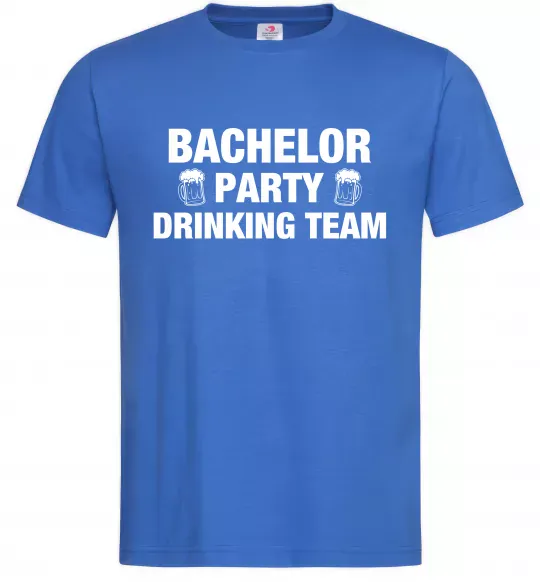 Чоловіча футболка Bachelor party drinking team Яскраво-синій фото