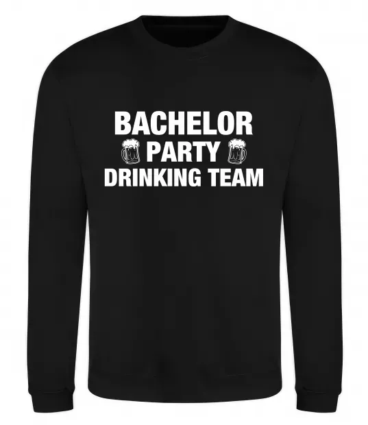Світшот Bachelor party drinking team Чорний фото