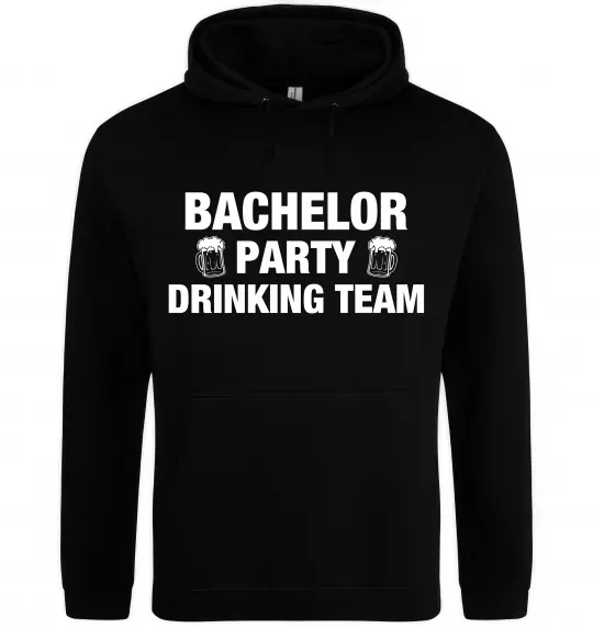Мужская толстовка (худи) Bachelor party drinking team Черный фото