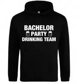 Чоловіча толстовка (худі) Bachelor party drinking team Чорний фото