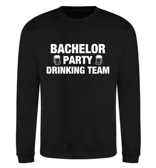 Світшот Bachelor party drinking team Чорний фото