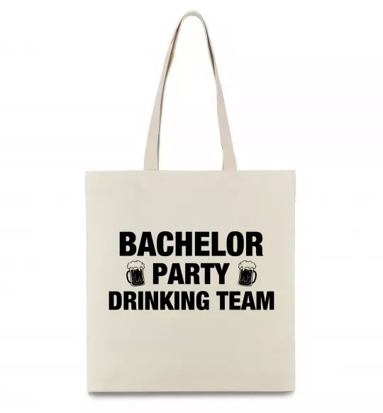 Эко-сумка Bachelor party drinking team Бежевый фото