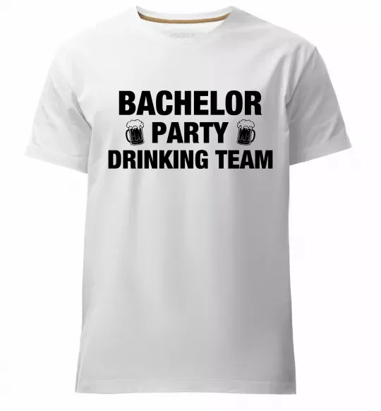 Чоловіча преміум футболка Bachelor party drinking team Білий фото