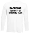 Лонгслів Bachelor party drinking team Білий фото