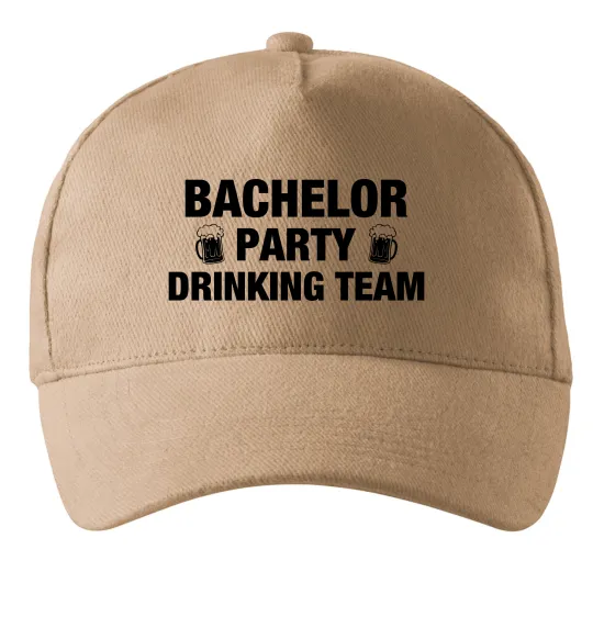Кепка Bachelor party drinking team Пісочний фото