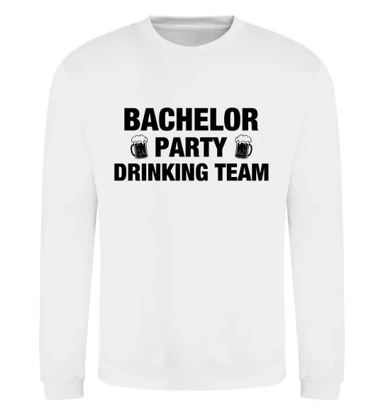Світшот Bachelor party drinking team Білий фото