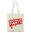Эко-сумка Bachelor party Бежевый фото