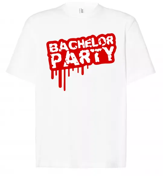 Футболка Оверсайз Bachelor party Білий фото