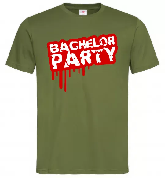 Чоловіча футболка Bachelor party Оливковий фото