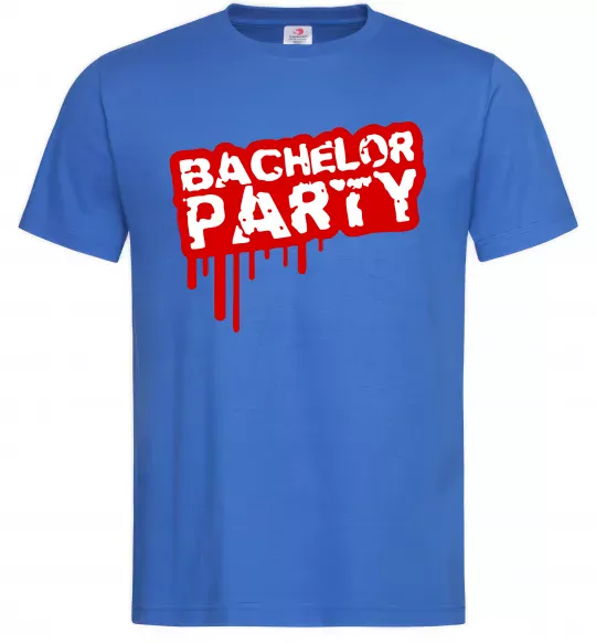 Чоловіча футболка Bachelor party Яскраво-синій фото