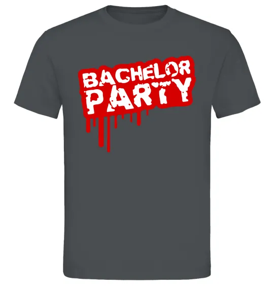 Чоловіча футболка Bachelor party Графіт фото