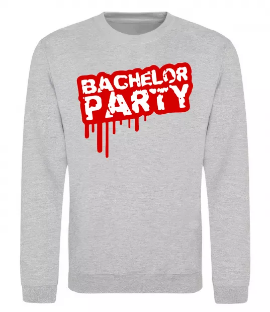 Світшот Bachelor party Сірий меланж фото