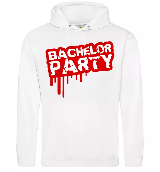 Чоловіча толстовка (худі) Bachelor party Білий фото
