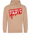 Чоловіча толстовка (худі) Bachelor party Пісочний фото