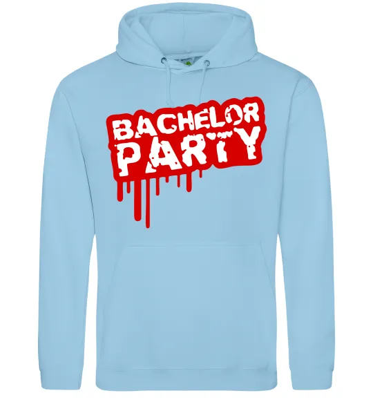 Мужская толстовка (худи) Bachelor party Голубой фото