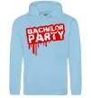 Мужская толстовка (худи) Bachelor party Голубой фото
