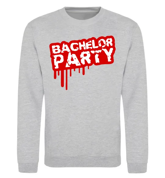Світшот Bachelor party Сірий меланж фото