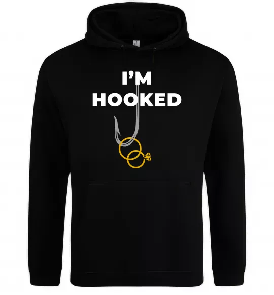 Чоловіча толстовка (худі) I`m hooked Чорний фото