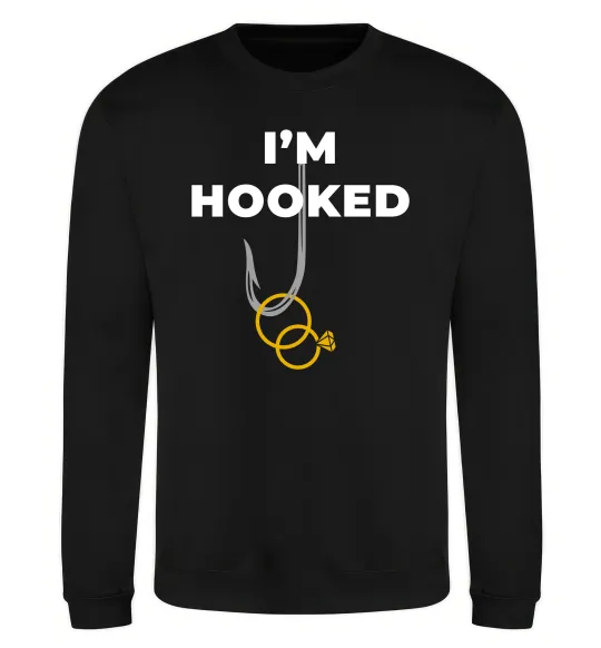 Свитшот I`m hooked Черный фото