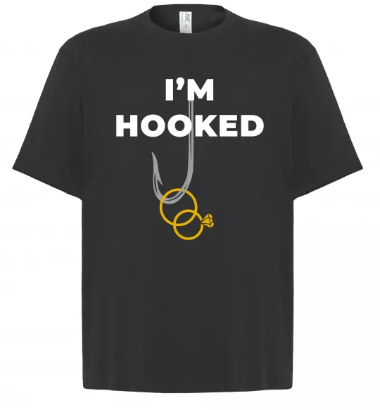 Футболка Оверсайз I`m hooked Черный фото