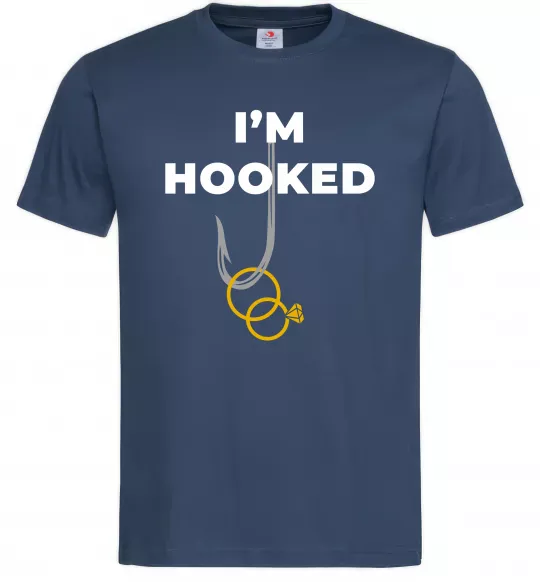 Чоловіча футболка I`m hooked Темно-синій фото