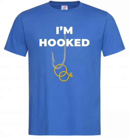 Чоловіча футболка I`m hooked Яскраво-синій фото