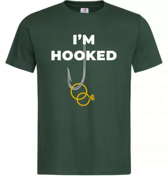 Чоловіча футболка I`m hooked Темно-зелений фото