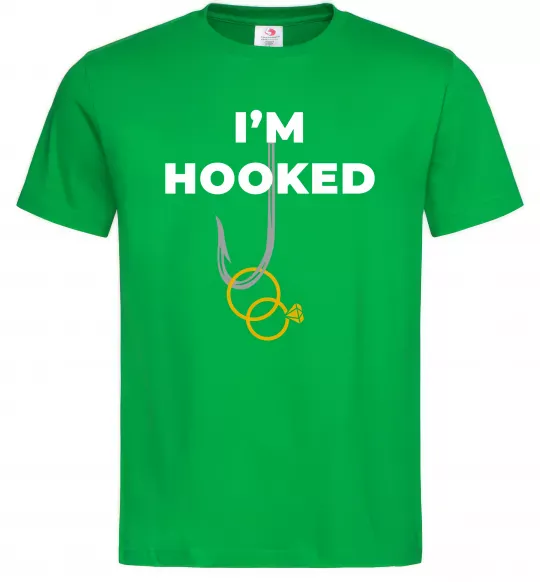 Чоловіча футболка I`m hooked Зелений фото