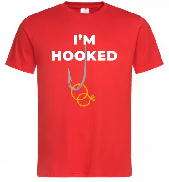 Чоловіча футболка I`m hooked Червоний фото