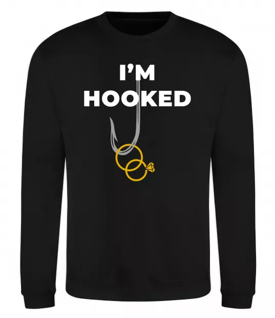 Свитшот I`m hooked Черный фото