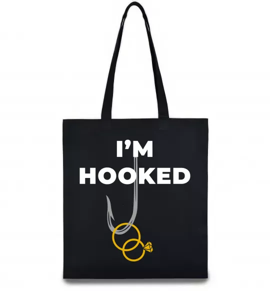 Еко-сумка I`m hooked Чорний фото