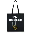 Еко-сумка I`m hooked Чорний фото
