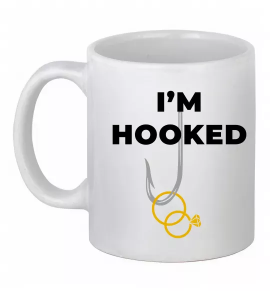 Чашка керамічна I`m hooked Білий фото