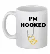 Чашка керамічна I`m hooked Білий фото