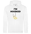 Чоловіча толстовка (худі) I`m hooked Білий фото