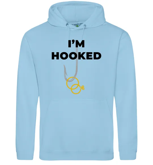 Мужская толстовка (худи) I`m hooked Голубой фото