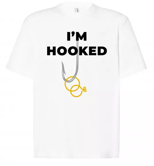 Футболка Оверсайз I`m hooked Белый фото