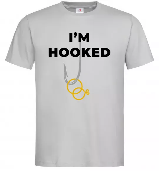 Чоловіча футболка I`m hooked Сірий фото
