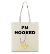 Еко-сумка I`m hooked Бежевий фото